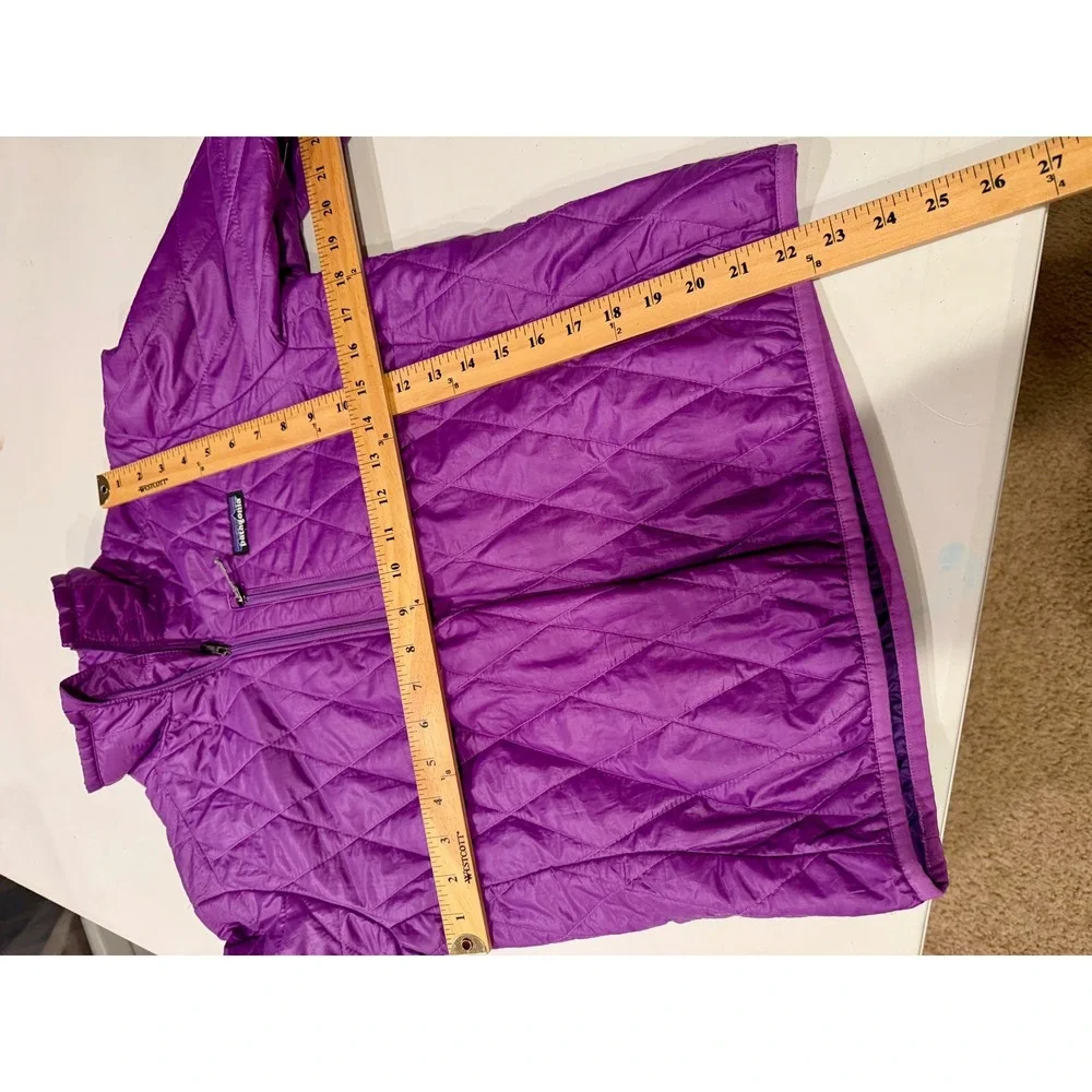 Patagonia Nano Puff Pullover Half Zip‎ Quilted Jacket XS Purple Fleece Lined - Picture 9 of 9